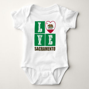 Kalifornien, Statlig flagga Heart Sacramento T Shirt