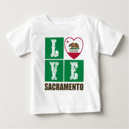 Kalifornien Statlig flagga Heart Sacramento T Shirt