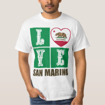 Kalifornien Statlig flagga Heart San Marino