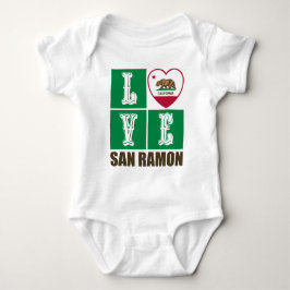 Kalifornien Statlig flagga Heart San Ramon T Shirt