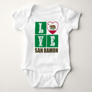 Kalifornien Statlig flagga Heart San Ramon T Shirt