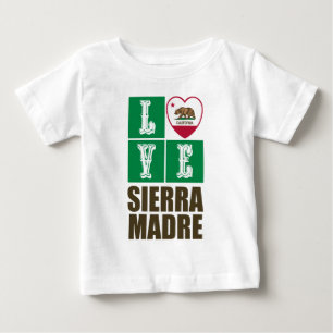 Kalifornien Statlig flagga Heart Sierra Madre T Shirt