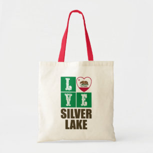 Kalifornien Statlig flagga Heart Silver Sjö Tygkasse