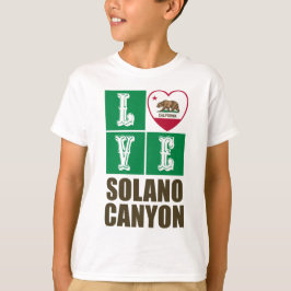 Kalifornien Statlig flagga Heart Solano Canyon T Shirt