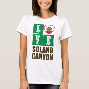 Kalifornien Statlig flagga Heart Solano Canyon T Shirt
