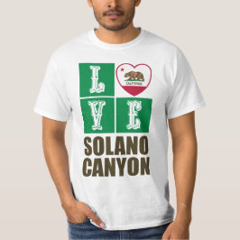 Kalifornien Statlig flagga Heart Solano Canyon T Shirt