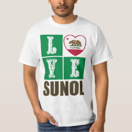 Kalifornien Statlig flagga Heart Sunol T Shirt