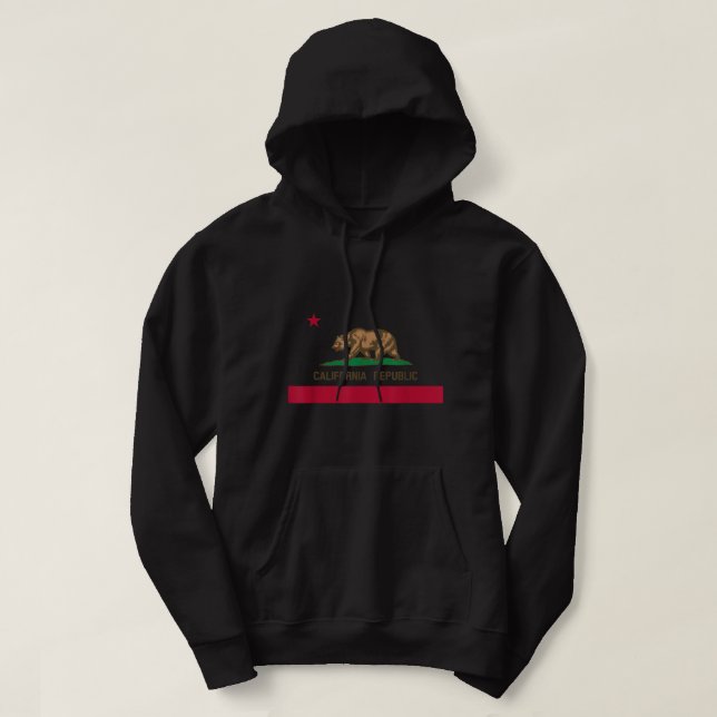 Kalifornien Statlig flagga Hoodie (Design framsida)