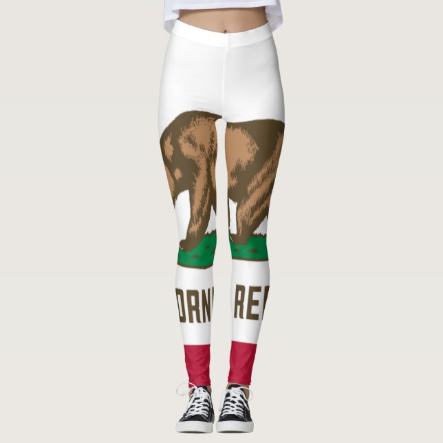 Kalifornien Statlig flagga (Kalifornien) Leggings (Framsida)
