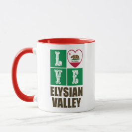 Kalifornien Statlig flagga Kärlek Elysian Valley Mugg