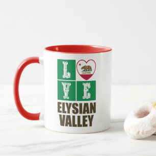 Kalifornien Statlig flagga Kärlek Elysian Valley Mugg