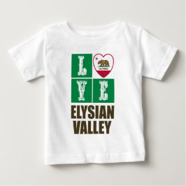 Kalifornien Statlig flagga Kärlek Elysian Valley T Shirt