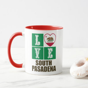 Kalifornien Statlig flagga Kärlek South Pasadena Mugg