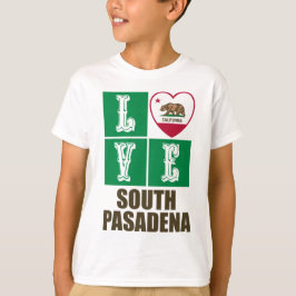 Kalifornien Statlig flagga Kärlek South Pasadena T Shirt