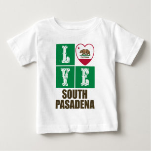Kalifornien Statlig flagga Kärlek South Pasadena T Shirt