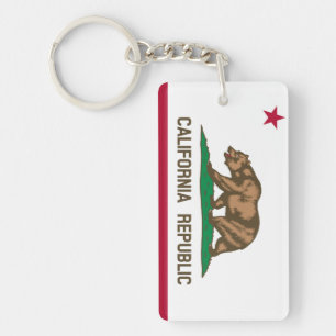 Kalifornien Statlig flagga Keychain Nyckelring