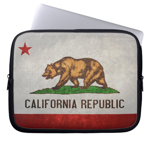 Kalifornien Statlig flagga Laptop Sleeve (Framsidan)