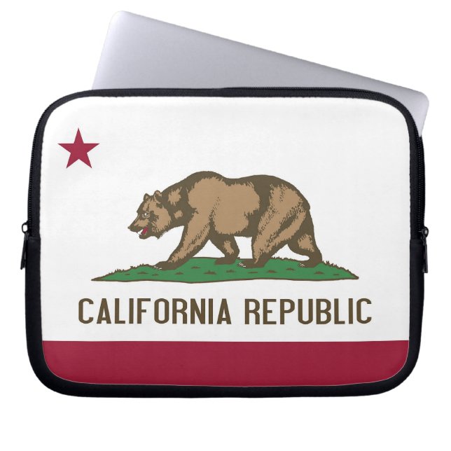 Kalifornien Statlig flagga Laptop sleeve (Framsidan)