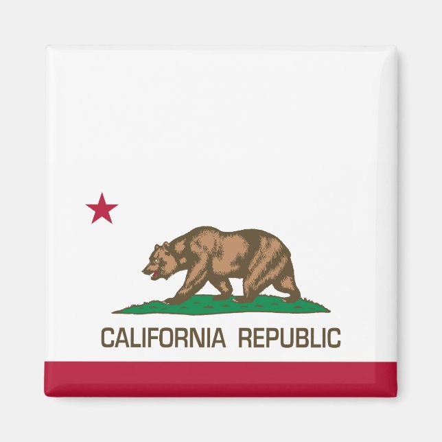 Kalifornien (Statlig flagga) Magnet (Framsidan)
