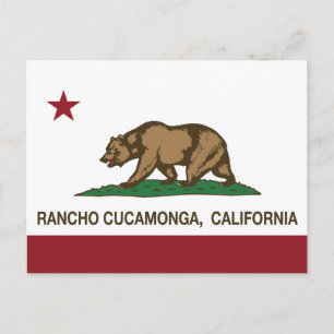 Kalifornien Statlig flagga Rancho Cucamonga Vykort