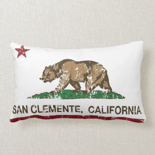 Kalifornien statlig flagga San Clemente Lumbarkudde