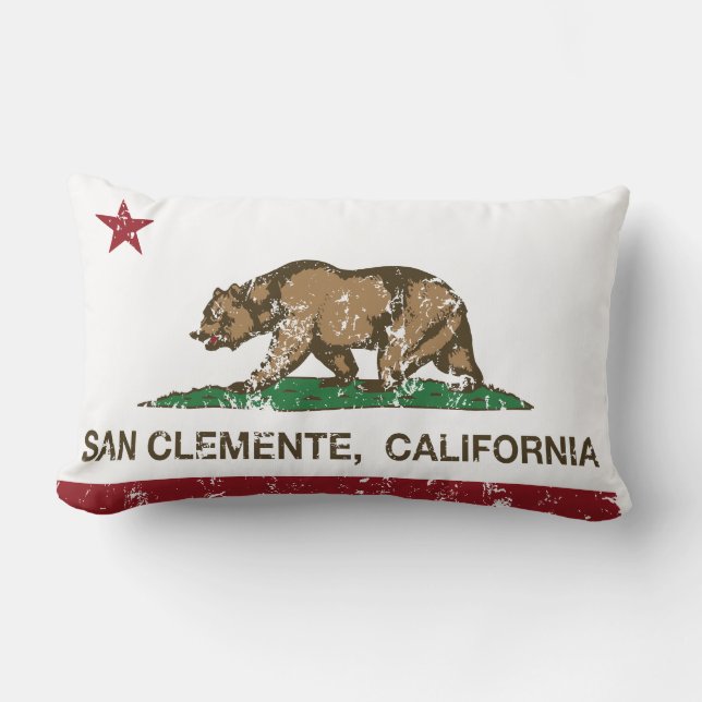 Kalifornien statlig flagga San Clemente Lumbarkudde (Framsida)