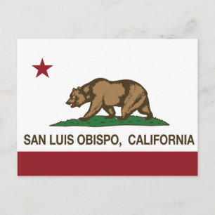 Kalifornien Statlig flagga San Luis Obispo Vykort