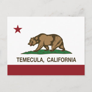 Kalifornien Statlig flagga Temecula Vykort