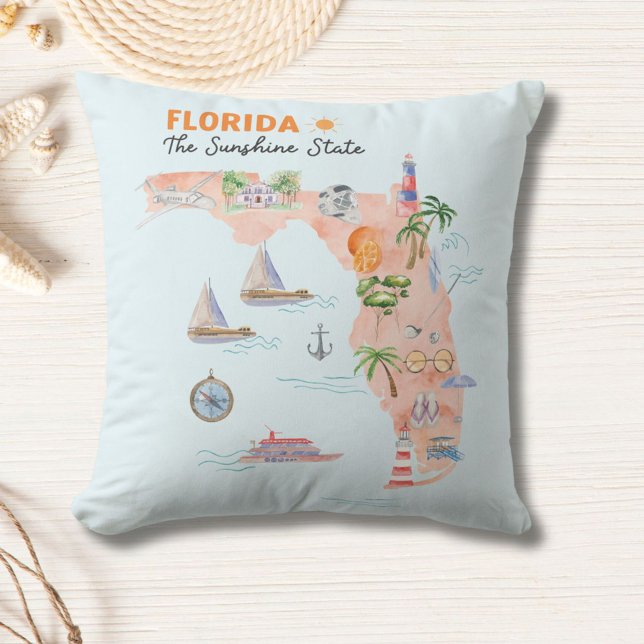 Kalifornien statlig konstkarta kudde (In situ)