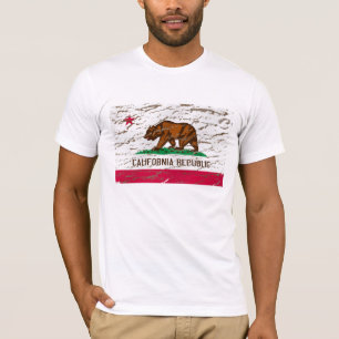 Kalifornien statlig maskin tvättad Retro skjorta Tee Shirt