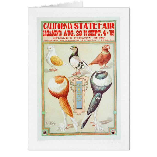 Kalifornien statlig mässa 1909 hälsningskort (Framsidan)