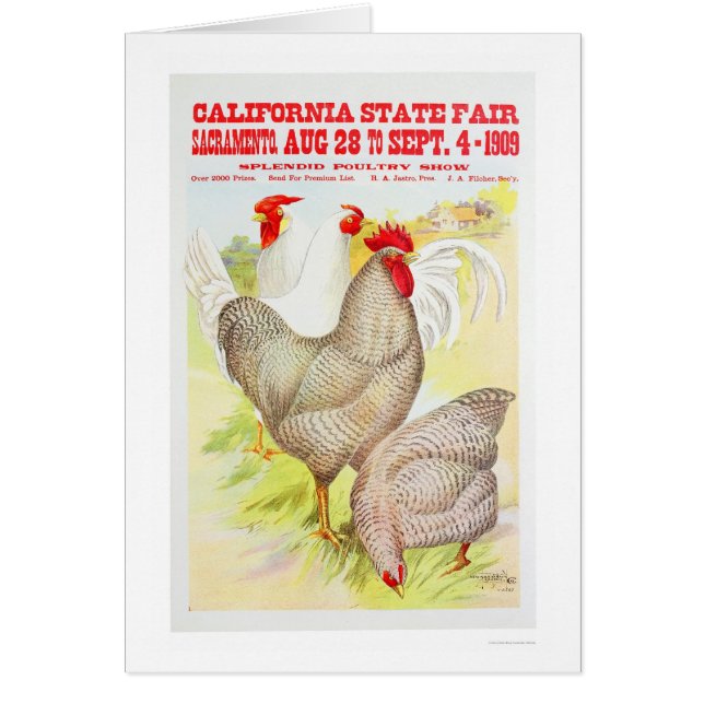 Kalifornien statlig mässa 1909 hälsningskort (Framsidan)