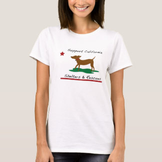 Kalifornien Stil Hund Rädding T-Shirt