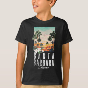 Kalifornien Strand Estetik Santa Barbara Palmträd T Shirt
