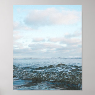 Kalifornien Strand Solnedgång Foto Poster