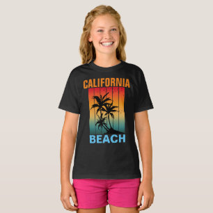 KALIFORNIEN STRAND VINTAGE RETRO SOLNEDGÅNG SPECI T SHIRT