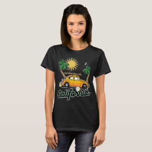 Kalifornien strand vintage sommarlov t shirt