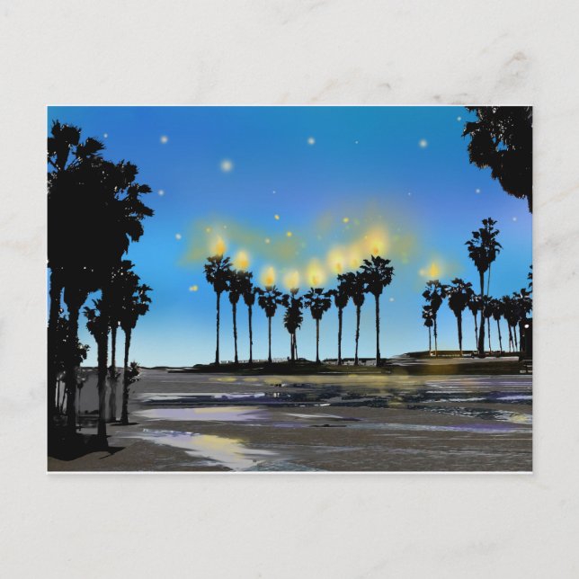 Kalifornien strandHanukkah vykort (Framsida)