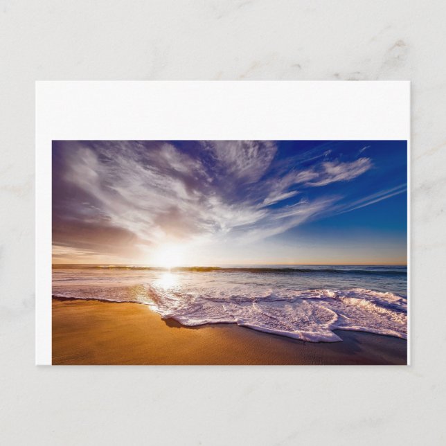 Kalifornien Sunset Beach Vykort (Framsida)