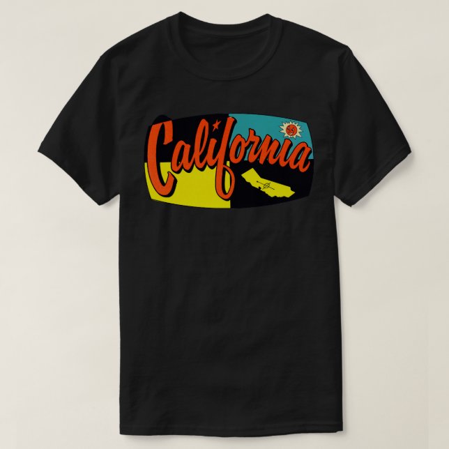 Kalifornien Sunshine TShirt 1960-talet T Shirt (Design framsida)