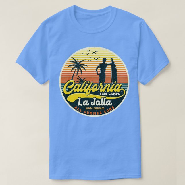 Kalifornien Surfa Camp La Jolla T Shirt (Design framsida)