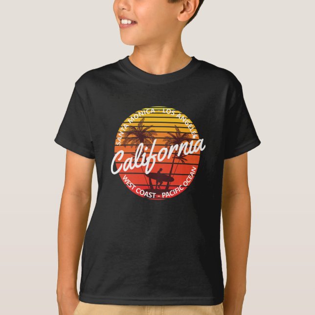 Kalifornien Surfa, Sommar Beach Vibes T-Shirt (Framsida)