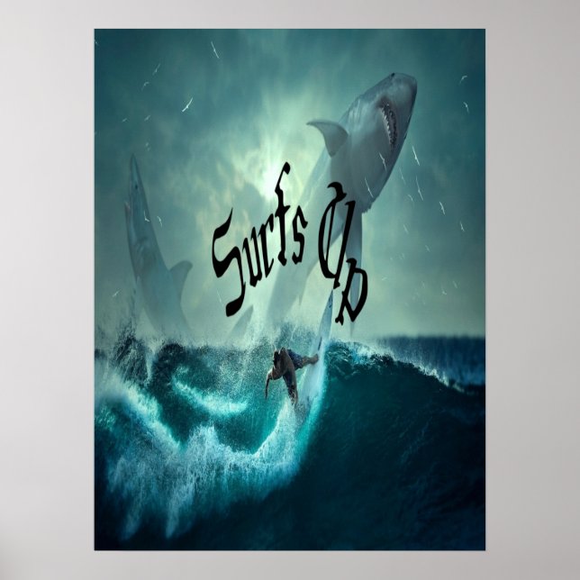 Kalifornien Surfande Killar Vågor Poster (Framsidan)