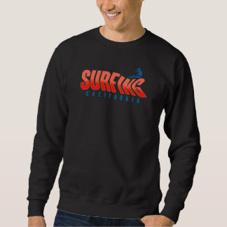Kalifornien Surfande Typografi Design för Surf Liv Lång Ärmad Tröja