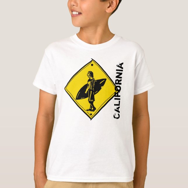 Kalifornien surfare-tröjor tee shirt (Framsida)