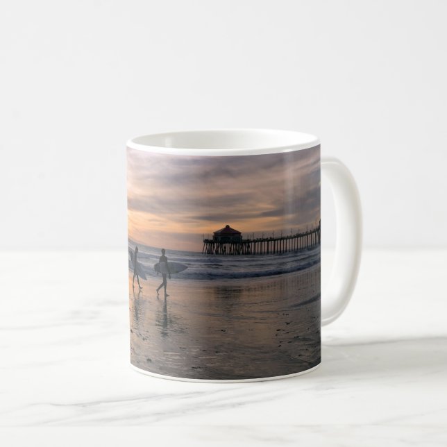 Kalifornien surfare vid solnedgång kaffemugg (Framsida höger)