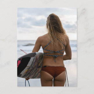 Kalifornien Surfartjejke foto vykort