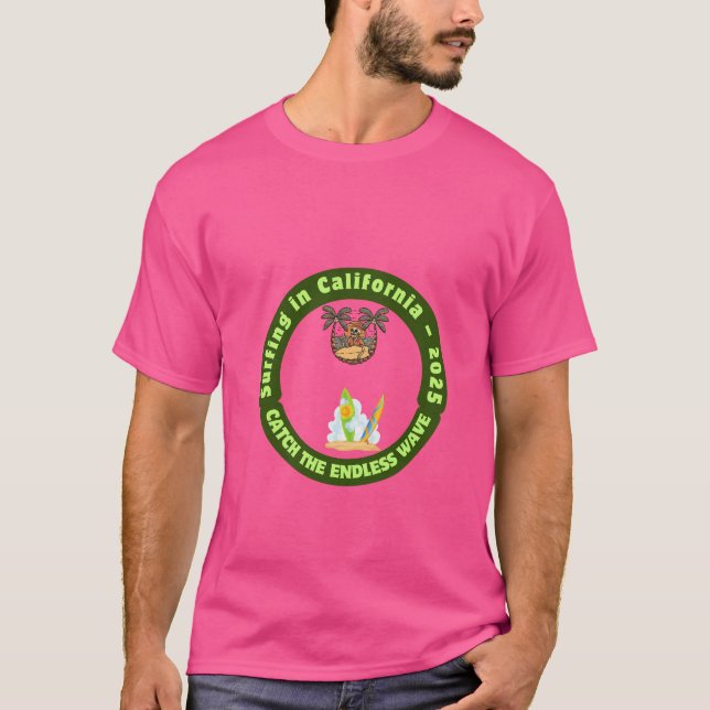 Kalifornien Surfing 2025 Skeleton T-Shirt (Framsida)