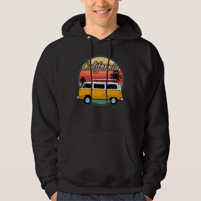 Kalifornien Surfing Oceanside Beach Hoodie (Framsida)