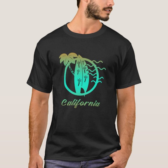 Kalifornien surfing t shirt (Framsida)